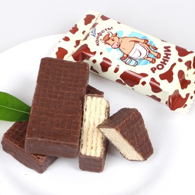 大奶牛威化俄罗斯大牛威化konti康吉巧克力威化休闲零食糖果500g 2斤起批图2