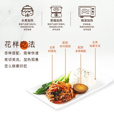 鱼香肉丝200g 盖浇饭中餐料理包 方便菜 冷冻调理包快餐 外卖食品 2袋起批图3