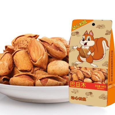 包邮三只动心松鼠批发-巴旦木 干果 坚果 奶香 NP薄壳休闲零食3袋起批图6