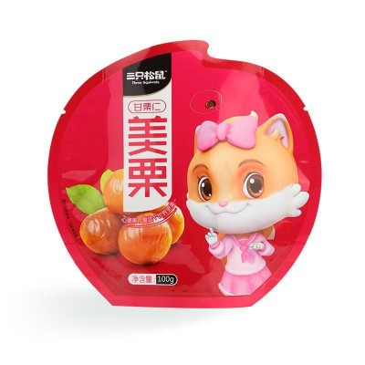 一件代发三只松鼠美栗板栗仁100g/袋即食甘栗仁香糯萌版坚果包邮 2袋图5