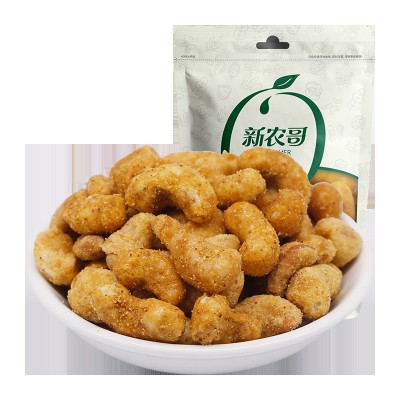 新农哥炭烧腰果烧烤味100g袋装坚果干果仁休闲食品香酥腰果批发图2