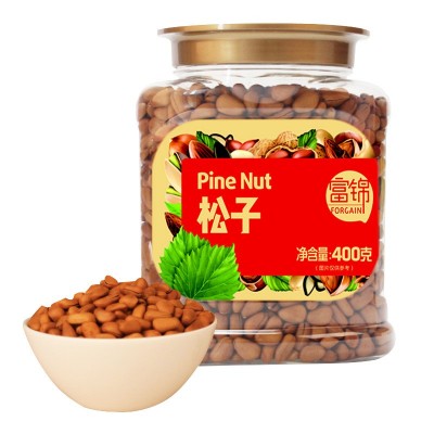 富锦新货松籽400g手剥松子瓶装原味休闲零食坚果炒货批发大粒松子图3