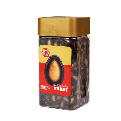 富锦甘草西瓜子 罐装休闲零食小吃坚果炒货大粒黑瓜子 企业批发图4