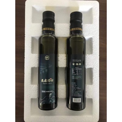 厂家批发一级冷榨亚麻籽油礼盒装500毫升胡麻籽食用油会销礼品图2
