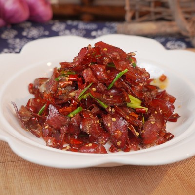 食掌柜腊牛肉 安化特产柴火烟熏腊味腌制腊肉瘦肉黄牛肉500g包图4