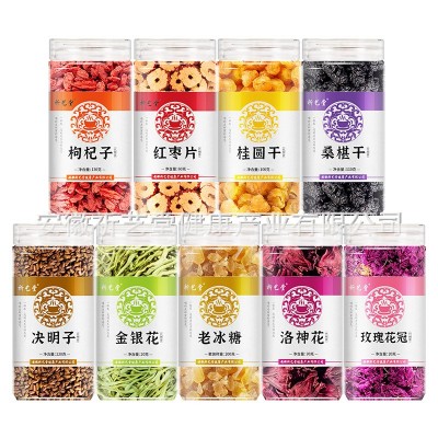 祈艺堂 罐装花茶玫瑰花桑葚红枣桂圆冰糖枸杞源头工厂组合三角包图5