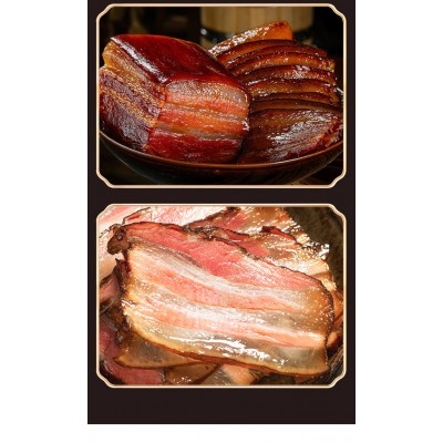 供应腊肉农家自制特产土猪柴火烟熏偏瘦后腿腊肉风干咸肉烟熏腊肉图2
