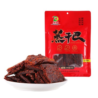 傣旺蒸干巴88g/袋云南猪肉干巴香辣手撕猪肉干猪肉脯休闲零食小袋图3