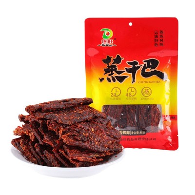 傣旺蒸干巴88g/袋云南猪肉干巴香辣手撕猪肉干猪肉脯休闲零食小袋图2