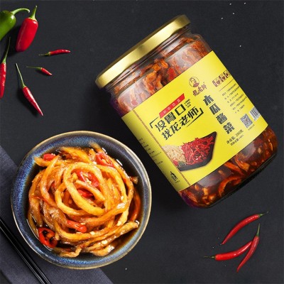 280g/瓶龙老师香辣木瓜丝木瓜条酱菜咸菜下饭菜拌面木瓜丁开味菜图2