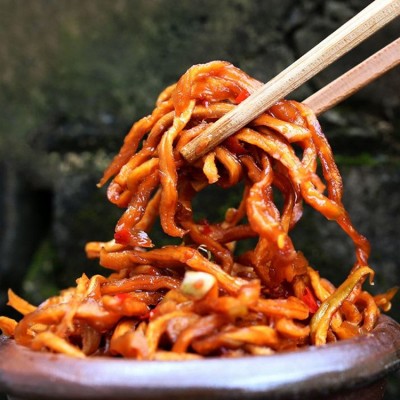 500g/瓶龙老师香辣木瓜丝干木瓜条酱菜下饭菜木瓜丁开胃菜下饭菜图2