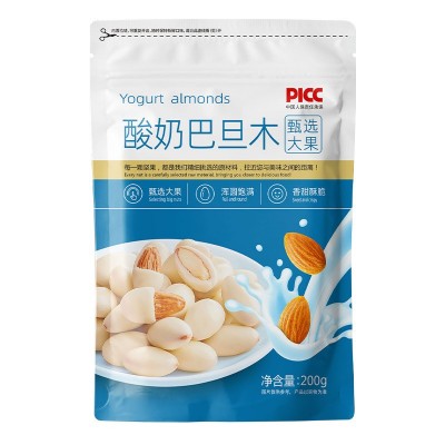 批发网红酸奶巴旦木仁200g袋装新疆酸奶裹巴旦木奶酪夹心杏仁牛奶图5