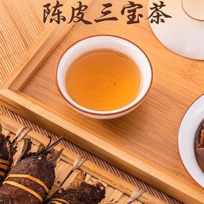 江门新会老陈皮 三宝茶 三宝扎 柑皮代用茶 陈皮白茶福鼎 白茶批发图4