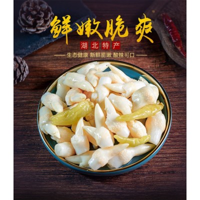 洪湖特产酸辣藕簪开胃泡藕芽泡菜凉菜开袋即食新鲜酸辣泡藕芽400g图3