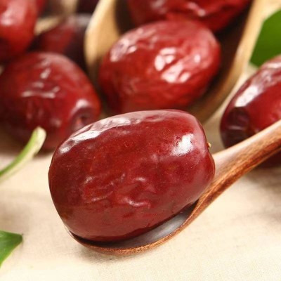 新疆和田大枣批发代发500g 散袋装骏枣煮粥火锅枣特产玉枣大红枣图2