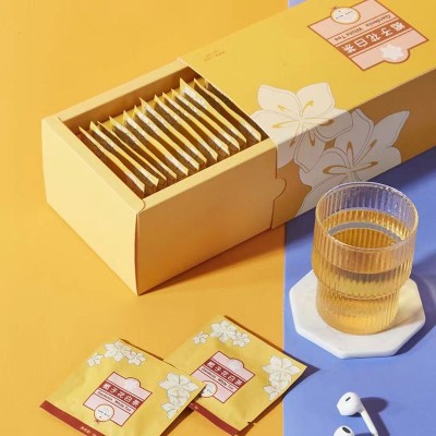 栀子花福鼎白茶叶老白茶寿眉栀子花白茶小方片饼干茶礼盒装一提两图4