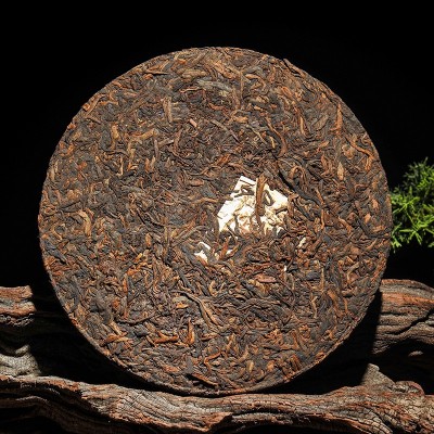 源头批发 普洱熟茶饼357g布朗山古树熟茶饼 云南普洱茶 普洱熟茶图2