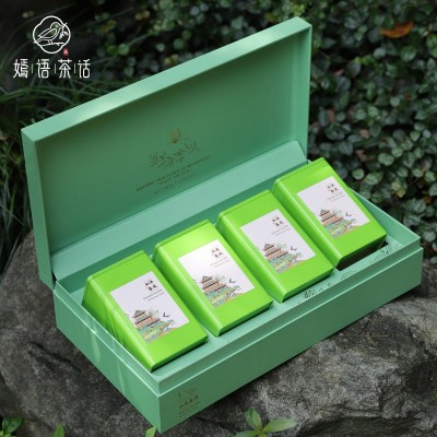 嫣语茶话2023年新茶绿茶黄山毛峰茶叶礼盒装茶礼真的原产地茶叶图3