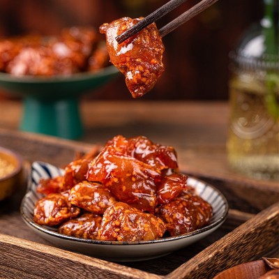 【一件代发】内蒙古水晶牛筋熟食独立包装办公室零食特产开袋即食图4