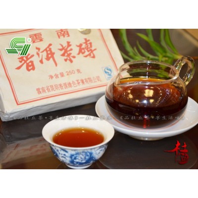 批发供应普洱茶-03年茶料 07年出厂 香源绿色 7581 茶砖图3