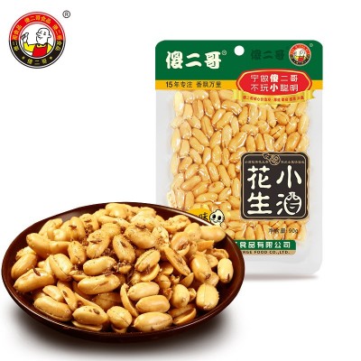 傻二哥油炸脱皮袋装花生90g 炒货办公室食品零食图4