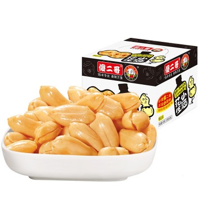 傻二哥花生坚果炒货盒装360g 香辣味花生米零食食品图5