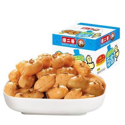 傻二哥花生坚果炒货盒装360g 香辣味花生米零食食品图3