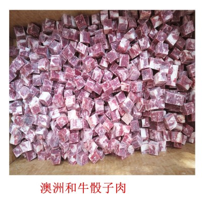 供应冷冻雪花牛肉粒日式料理生鲜牛肉烧烤铁板食材牛肉粒 冷冻图4