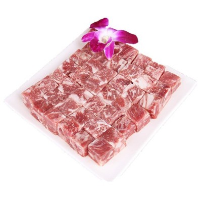 供应冷冻雪花牛肉粒日式料理生鲜牛肉烧烤铁板食材牛肉粒 冷冻图5