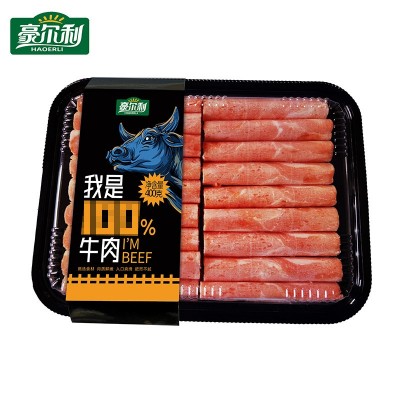 火锅食材牛肉片现货批发 烧烤食材用牛肉片 厂家销售雪花肥牛肉片图4