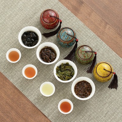 茶叶礼盒装金骏眉红茶铁观音大红袍正山小种小罐包装中秋高档木盒图3