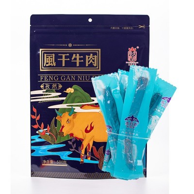 八成风干牛肉干厂家直销内蒙古黄牛肉真空健身零食苏日泰牛肉干图5