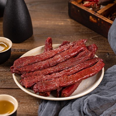 八成风干牛肉干厂家直销内蒙古黄牛肉真空健身零食苏日泰牛肉干图2