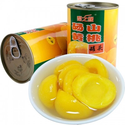 砀山黄桃罐头休闲水果罐头零食罐头批发微商 6罐/箱一件代发图2