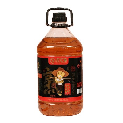 龙江福非转基因笨榨熟豆油4升物理压榨东北大豆油工厂批发图5