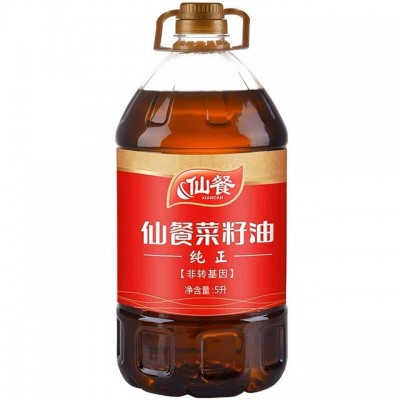 仙餐压榨纯正菜籽油5L非转基因食用菜籽油家用商用现货批 发代发图3