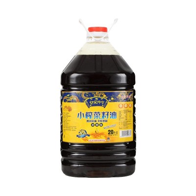 四川小榨菜籽油厂家直供物理压榨純香菜籽油4L植物食用油批发图3