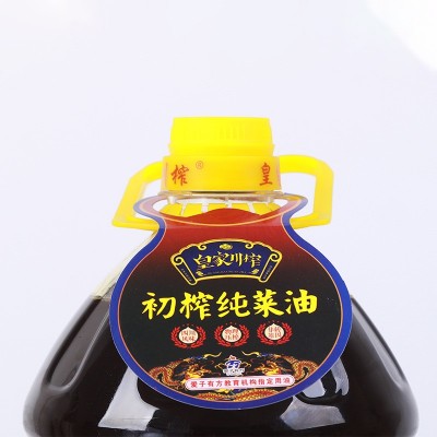 四川小榨菜籽油厂家直供物理压榨純香菜籽油4L植物食用油批发图3