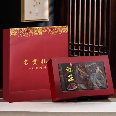 红菇500g礼盒装精选武夷山正红菇山珍干货滋补品节日礼品图1