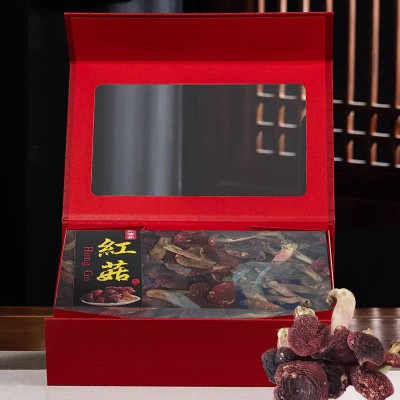 红菇500g礼盒装精选武夷山正红菇山珍干货滋补品节日礼品图2