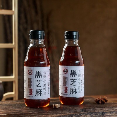 纯黑芝麻油360ml驻马店特产小磨香油瓶装食用凉拌菜入汤糕 点油蘸图1