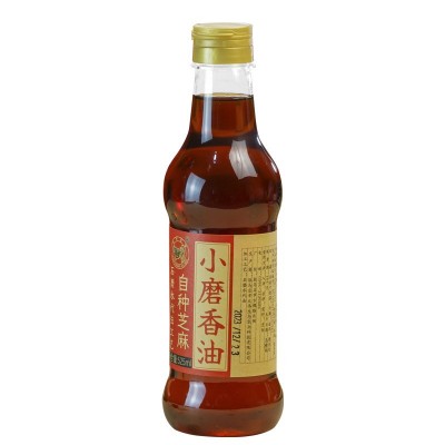 纯黑芝麻油525ml驻马店特产小磨香油水代法芝麻油瓶装天中古味牌图4