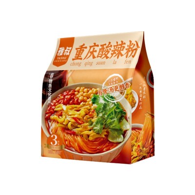 雅叔正宗重庆酸辣粉袋装3份装粉丝红油批发米线速食厂家酸辣味图4