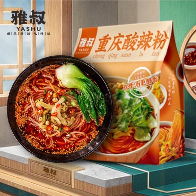 雅叔正宗重庆酸辣粉袋装3份装粉丝红油批发米线速食厂家酸辣味图5