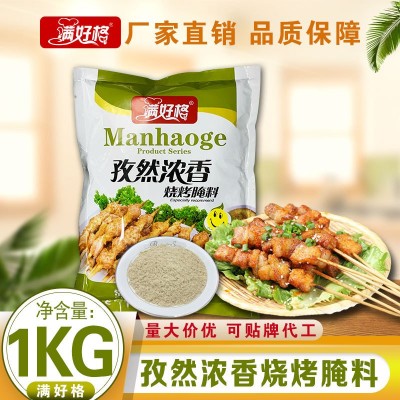 孜然浓香烧烤腌料羊腿羊排猪肉牛肉串自助烧烤肉片调味料厂家直供