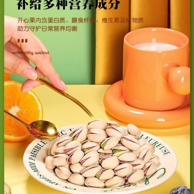 开心果无漂白原味盐焗味原色大颗粒新货400g坚果罐装批货零食批发图5