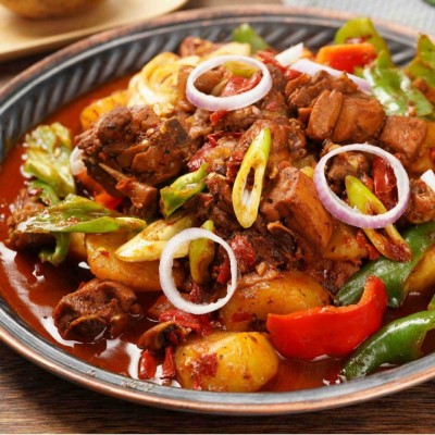 新疆大盘鸡半成品大包装批发鸡肉料理包团餐预制菜快餐外卖店香辣图4