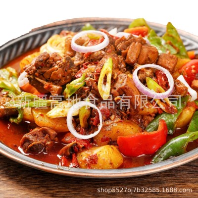 新疆大盘鸡半成品大包装批发鸡肉料理包团餐预制菜快餐外卖店香辣图5