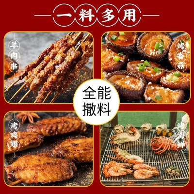 烧烤调料撒料家用炸串调味料辣椒新疆孜然粉烤肉蘸料商用组合全套图4