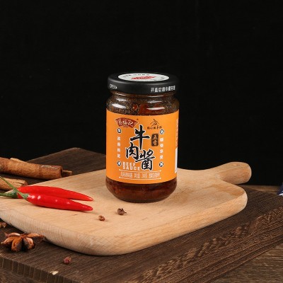 葛福记调味酱下饭菜拌饭拌面牛肉酱五香香辣口味200g牛肉酱料图2